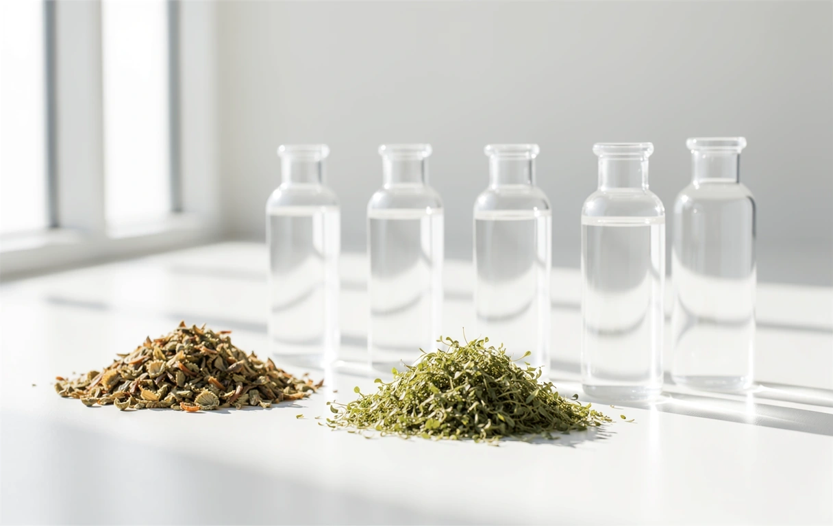 Natural ingredients and purity concept